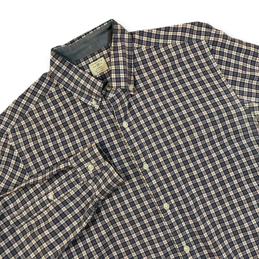 J. Crew Plaid Button Down‎ Shirt Long Sleeve 100% Cotton Men's M